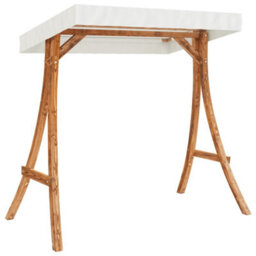 Walplus Swing Bench With Canopy Solid Wood Spruce With Teak Finish - thumbnail 5