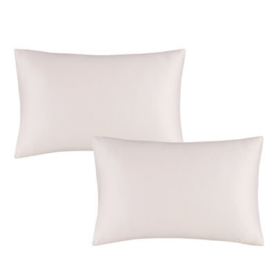 Catherine Lansfield Pillowcases Silky Soft Satin Standard 50X75Cm Pack Of 2 Pillow Cases With Envelope Closure Blush Pink - image 1