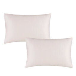 Catherine Lansfield Pillowcases Silky Soft Satin Standard 50X75Cm Pack Of 2 Pillow Cases With Envelope Closure Blush Pink