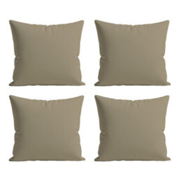Waterproof Outdoor Garden Patio Cushion Cover And Inner Square Pack Of 4 Beige 45Cm X 45Cm - thumbnail 1