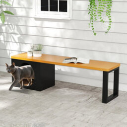 150 Cm Long Outdoor Metal Bench3-Person Seating - thumbnail 3