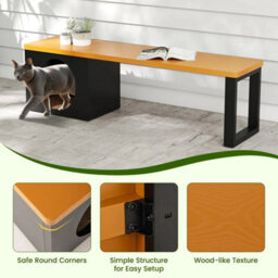 150 Cm Long Outdoor Metal Bench3-Person Seating - thumbnail 5