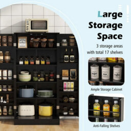 Buffet Cupboards Sideboard Pantry Cabinet W/adjustable Shelves - thumbnail 6