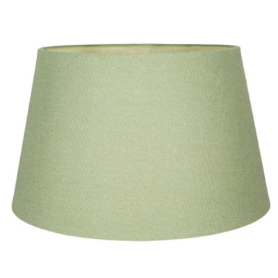 Happy Homewares Traditional 30Cm Olive Green Linen Fabric Drum Table/pendant Shade 60W Maximum - image 1