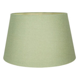 Happy Homewares Traditional 30Cm Olive Green Linen Fabric Drum Table/pendant Shade 60W Maximum