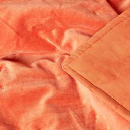 Homescapes Burnt Orange Velvet Quilted Throw, 150 X 200 Cm - thumbnail 4