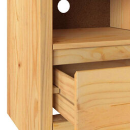 "Berkfield Modern Tv Cabinet ""drammen"" 99X43X55 Cm Solid Wood Pine" - thumbnail 9