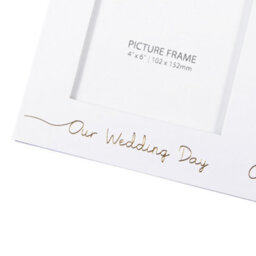 Happy Homewares Beautiful Double Picture Frame For 50Th Wedding Anniversary - Gold Foil Text - thumbnail 3