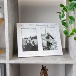 Happy Homewares Beautiful Double Picture Frame For 50Th Wedding Anniversary - Gold Foil Text - thumbnail 7