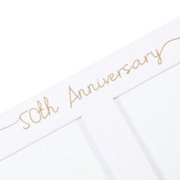 Happy Homewares Beautiful Double Picture Frame For 50Th Wedding Anniversary - Gold Foil Text - thumbnail 8