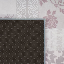 Beliani Low-Pile Polyester Rug 160 X 230 Cm - Faded Floral-Geometric Grey Vintage Design - thumbnail 6
