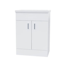 Nes Home Nanuya 600mm Freestanding White Ceramic Basin Sink Vanity Mdf Unit - thumbnail 6