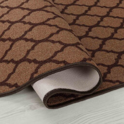 Machine Washable Trellis Design Anti Slip Doormats Beige 160X220 Cm - thumbnail 3