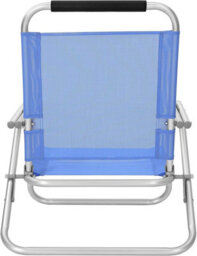 Songmics Adjustable Beach Chair, Folding Outdoor Seat With Armrests And Breathable Fabric, Blue - thumbnail 4