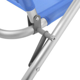 Songmics Adjustable Beach Chair, Folding Outdoor Seat With Armrests And Breathable Fabric, Blue - thumbnail 6