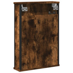 Berkfield Bathroom Mirror Cabinet Smoked Oak 42X12X60 Cm Engineered Wood - thumbnail 7
