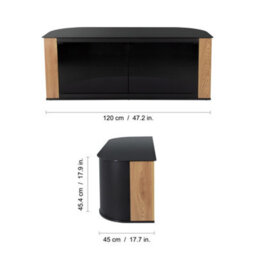"Avf Gallery 1.2M Corner Tv Stand, For Tvs Up To 60"" - Rustic Wood" - thumbnail 3