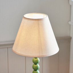 Luminosa Lighting Luminosa Higgledy Gloss Cotswold Green Paint Table Lamp With Vintage White Fabric Ivy Shade 25Cm E14 - thumbnail 4