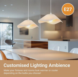 Modern E27 Pendant Light Led Ceiling 11W Max Stylish Design Home Decor Wall Lamp - thumbnail 3
