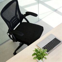 Home Treats Ergonomic Office Chair Black Desk Chair With Lumbar Support & Arm Rest Tilt & Swivel - thumbnail 5