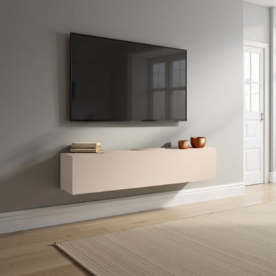 FurniComp LTD Furnicomp Combo 138Cm Floating Wall Hung Tv Unit - Cashmere Com-62-11 - image 1