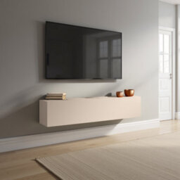 FurniComp LTD Furnicomp Combo 138Cm Floating Wall Hung Tv Unit - Cashmere Com-62-11 - thumbnail 1