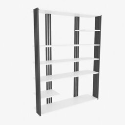 Decorotika Jeni Bookcase Shelving Unit White & Black - thumbnail 5