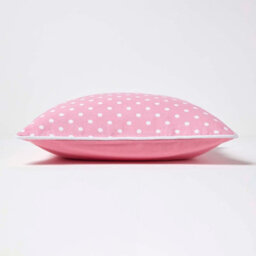 Homescapes Cotton Pink Polka Dots Cushion Cover, 30 X 50 Cm - thumbnail 3