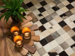 Beliani Rug Rize Multicolour 160 X 230 Cm Leather - thumbnail 2