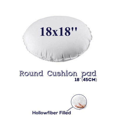 Chilimilii Round Cushion Pads Inner Insert Hollowfiber Filled Circle Shape Pillow 18''