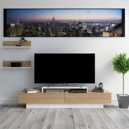 Decorotika Lusi Tv Stand Tv Unit For Tvs Up To 80 Inch Teak White - thumbnail 1
