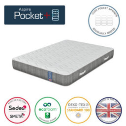 Aspire Uk Made Pocket Sprung Mattress In A Box, Size Small Single - thumbnail 2