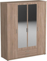 Arte Elegant Karl 4-Door Wardrobe With Mirror W1592mm H1960mm D535mm - Oak Sonoma, Spacious Storage, Modern Design - thumbnail 5