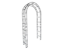 Rosenbogen-Gartenkunst Rose Arch Alex Rounded Top - 140 Cm Black Powder-Coated - thumbnail 2