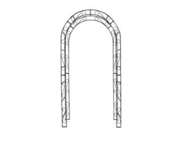 Rosenbogen-Gartenkunst Rose Arch Alex Rounded Top - 140 Cm Black Powder-Coated - thumbnail 1