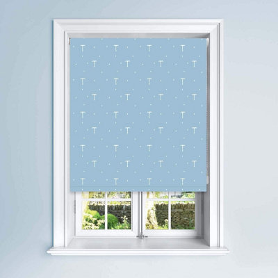 Lister Cartwright Blackout Roller Blinds For Kids Easy Fit Child Safety Included (Alphabet Blue , 180 X 140 Cm) - image 1