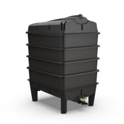 Original Wormery Tiger Wormery 4 Tray Vermicomposting System - Black, Includes Lime Mix, Coir Block & Fine Mesh, 4-Tray Kit - thumbnail 2