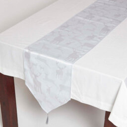 Homescapes Silver Stag Christmas Table Runner - thumbnail 1