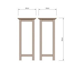 Putty Modern Side Table Compact Shelf Ready Assembled - thumbnail 2