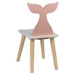 Urbn-Living Urbnliving Children Kids Wooden Chair Small Stool Fishtail Animal Character Playroom - thumbnail 3