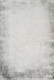 Novu Modern Abstract Geometric Living Room Area Rug Metallic- Mirage Grey 120Cm X 170Cm - thumbnail 5