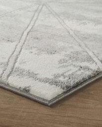 Novu Modern Abstract Geometric Living Room Area Rug Metallic- Mirage Grey 120Cm X 170Cm - thumbnail 4