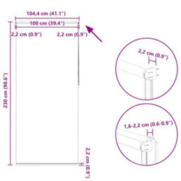 Vidaxl Roller Blind Blackout 100 X 230 Cm Marine - thumbnail 3