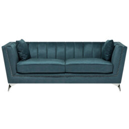 Beliani Sofa 3 Seater Gaula Velvet Teal