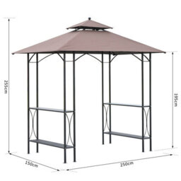 Outsunny 2.5X1.5M Bbq Tent Canopy Patio Outdoor Awning Gazebo Party Sun Shelter - thumbnail 3