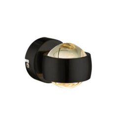 Luminosa Lighting Luminosa Randi Integrated Led Wall Lamp Matt Black Clear Glass Shade 2X Led 3000K - thumbnail 1