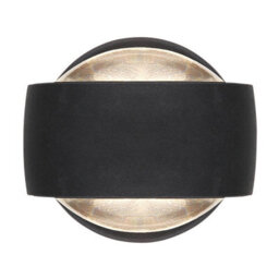 Luminosa Lighting Luminosa Randi Integrated Led Wall Lamp Matt Black Clear Glass Shade 2X Led 3000K - thumbnail 3