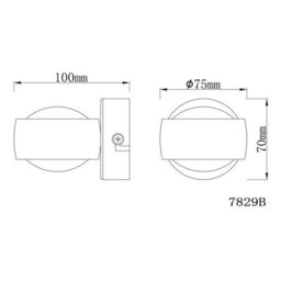 Luminosa Lighting Luminosa Randi Integrated Led Wall Lamp Matt Black Clear Glass Shade 2X Led 3000K - thumbnail 7