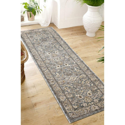 Melrose Traditional Medallion Grey Design Living Indoor Area Runner Rug 068/235Cm - image 1