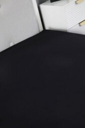 Fitted Sheet Polycotton Plain Dyed Extra Deep 25Cm Bed Linen Black - thumbnail 4